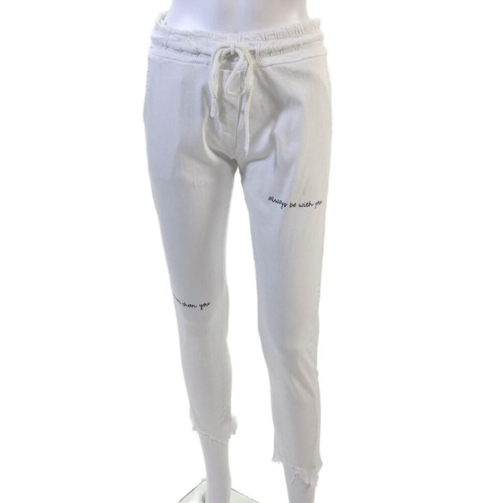 Venti 6 Womens Jogger Sweatpants White Drawstring Lyocell Size S - Picture 1 of 5